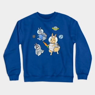 Space bunny astronauts Crewneck Sweatshirt